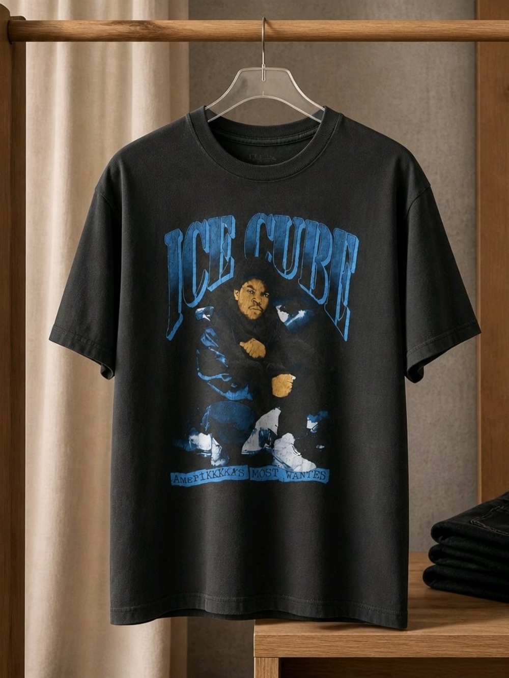 Ice Cube Graphic Short Sleeve Tee - Black